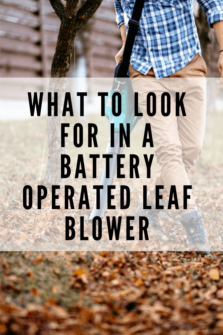 what to look for in a battery operated leaf blower